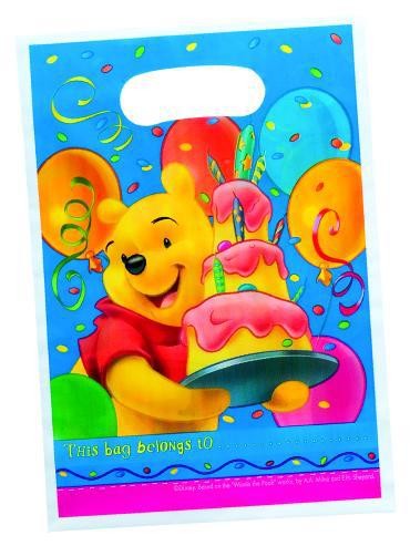 6 Birthday Winnie Puuh Geschenktüten