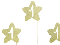 Vorschau: 6 One Star Stern Party Picker 10cm
