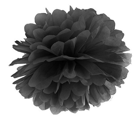 Pompon Romy schwarz 25cm