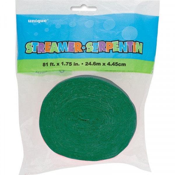 Krepppapier Luftschlange Fiesta Grün 24,6m