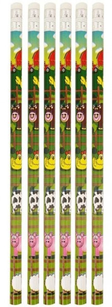 6 Bauernhof Bleistifte