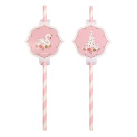 8 Princess for a Day Papier Tinkhalme 19,7 cm