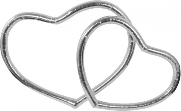 Hochzeit Autoschmuck Silberne Herzen 2 Stk