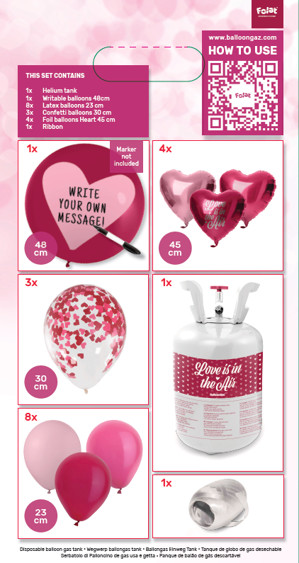 Endless Love Heliumflasche mit Ballons 2