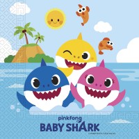 20 FSC Baby Shark Servietten 33cm