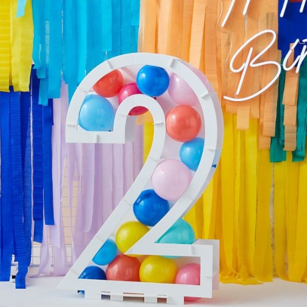Befüllbarer Zahl 2 Ballonstand 3