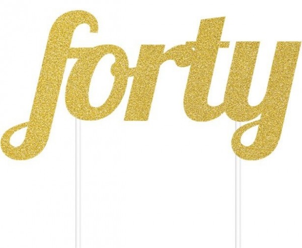 Goldene Forty Tortendeko 15cm