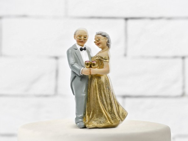 Tortendeko Goldene Hochzeit 12cm