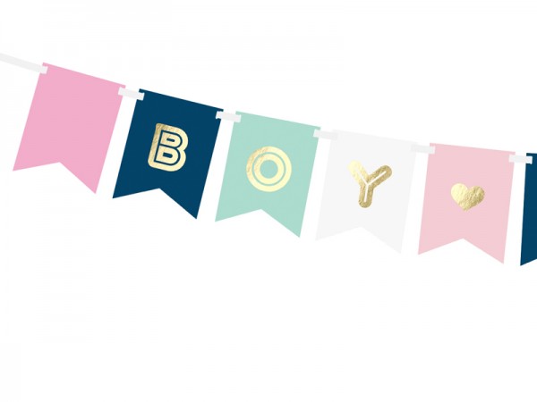 DIY Baby Boy or Girl Girlande 1,75m 3