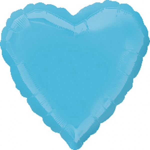 Karibikblauer Herzballon 43cm