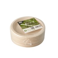 50 Runde Zuckerrohr Teller natur 15 cm
