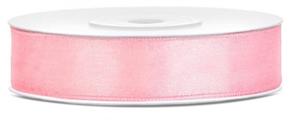 25m Satin Geschenkband hellrosa 12mm breit