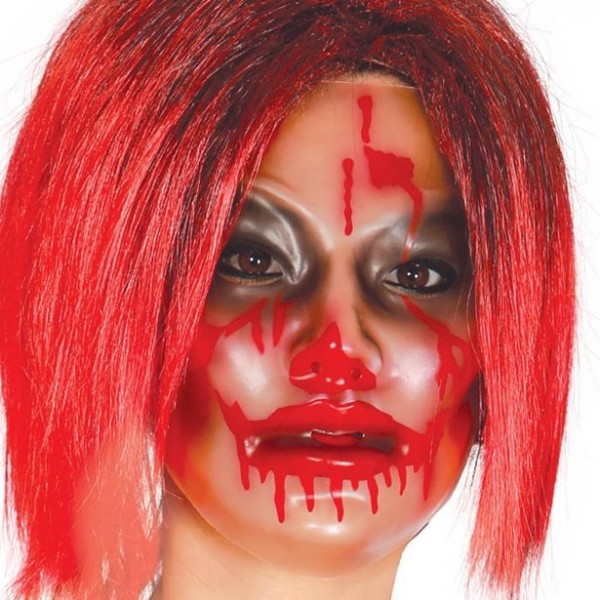 Blutig Horrormaske für Damen transparent