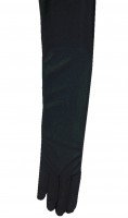 Charleston Satinhandschuhe Schwarz 60cm