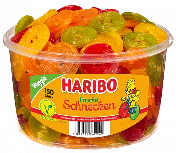 150 Haribo Frucht Schnecken 1200g