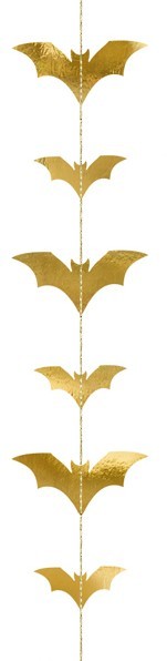 Be Scary Fledermaus Girlande gold 1,5m