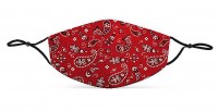 Mund Nasen Maske Bandana rot für Erwachsene