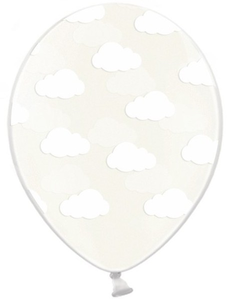 6 Little Plane Luftballons transparent 30cm
