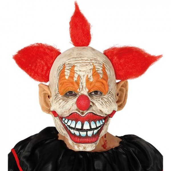 Horror Clown Latex Maske mit Haaren
