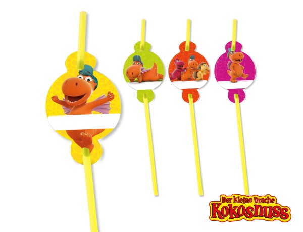 8 Kleiner Drache Kokosnuss Trinkhalme