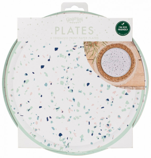 8 Crazy Shreds Eco Pappteller 25cm