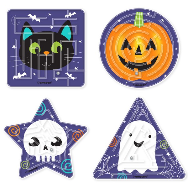 4 Halloween Freunde Labyrinth Spiele