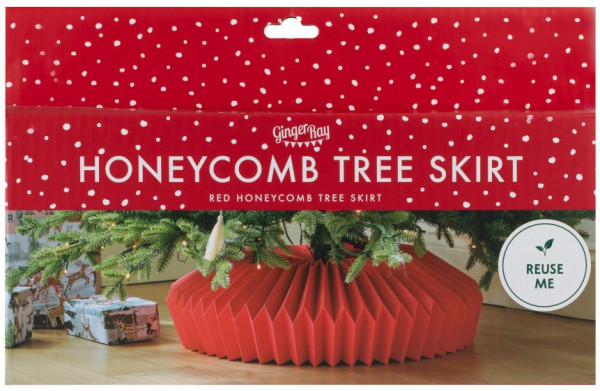 Eco Waben Weihnachtsbaumsockel Rot 50cm 3