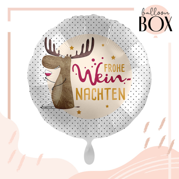 Balloha Geschenkbox DIY Cute Reindeer with Wine XL