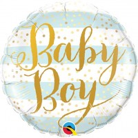 Baby Boy Folienballon gestreift 46cm