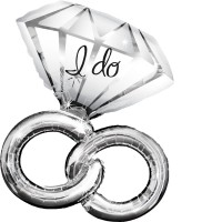 Diamond Wedding.Rings Folienballon