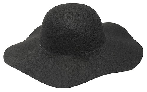 Svart floppy hatt Desiree