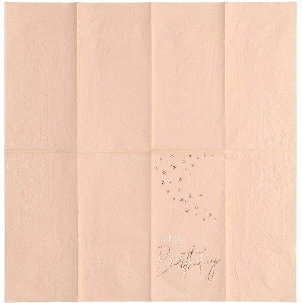 10 Rosy Blush Birthday Servietten 33cm 3