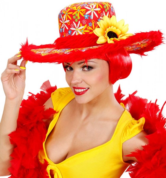 Roter Gitty Blumen Hut