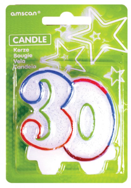 30.Geburtstag Tortenkerze Colourful Birthday Party
