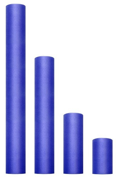 Tüll Stoff Luna royalblau 9m x 30cm 3