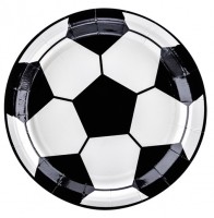 6 Fußball Pappteller Kick it 18cm