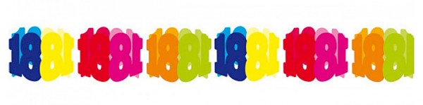 Rainbow Girlande 18. Geburtstag
