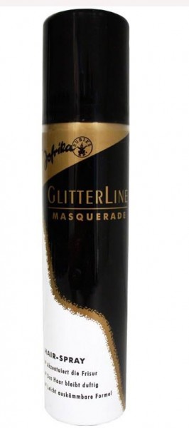 Goldenes Glitzer Haarspray