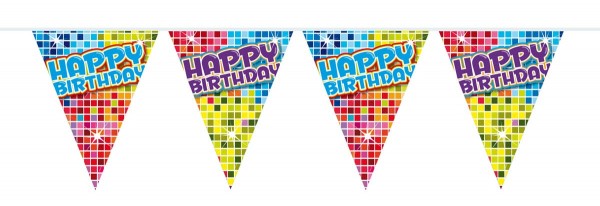 Groovy Happy Birthday Wimpelkette 6m