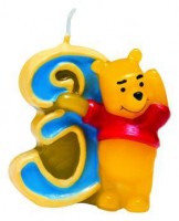 Winnie Puuh Happy Birthday Kerze 3. Geburtstag