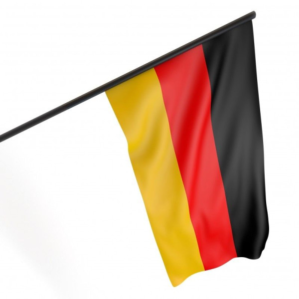 Handfahne Deutschland mit Stab 30 x 45cm