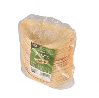 Vorschau: 50 Holz Fingerfood Schalen Schiffchen 14 x 8,2cm
