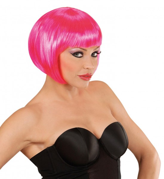 Knallige Bob Party Perücke Pink