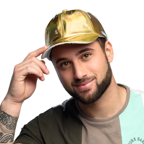 Holografische Baseball Cap gold 4