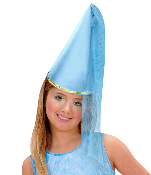 Feenhut mit Tüll für Mädchen blau