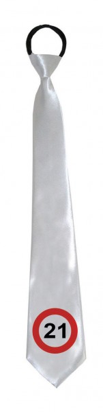 Silberne 21 Krawatte