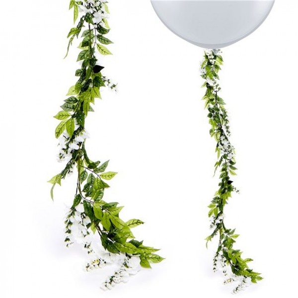 Blumen-Girlande weißer Blauregen 2,1m