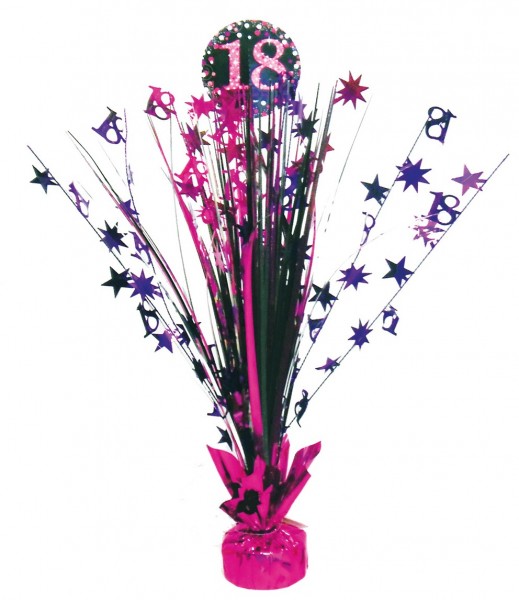 Pink 18th Birthday Tischfontäne 46cm