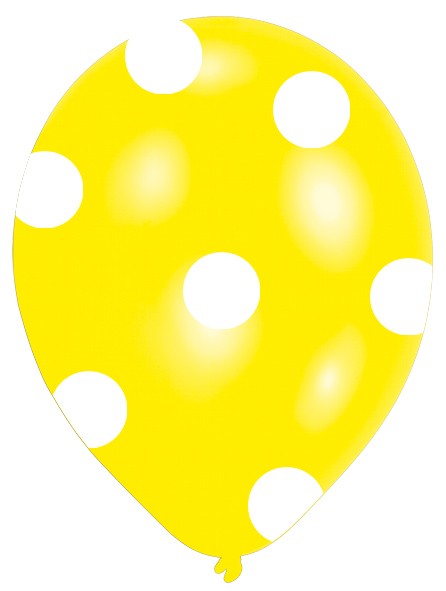 6 Luftballons bunt mit Punkten 27,5 cm 7