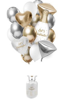 Lets Celebrate Heliumflasche mit Ballons